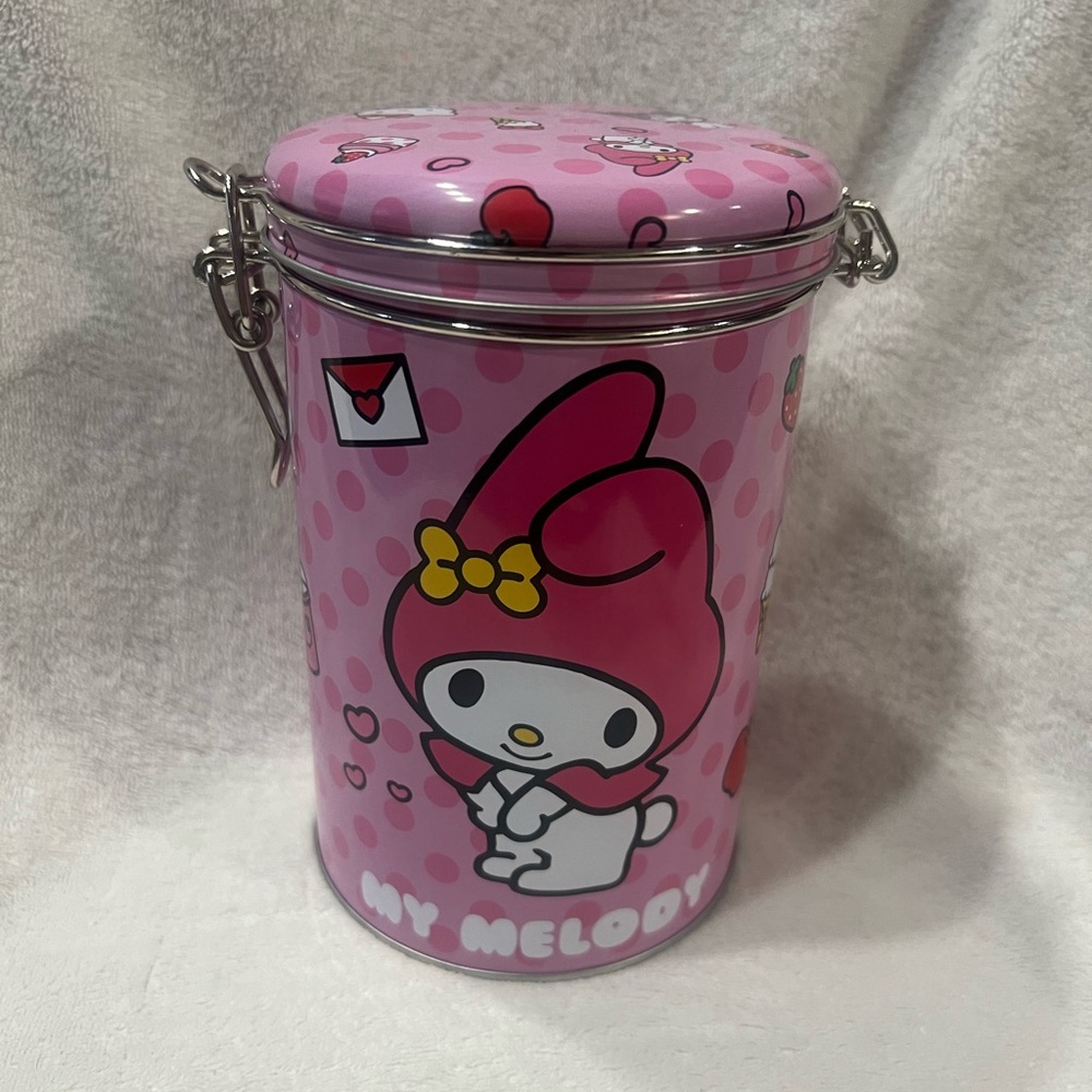 Sanrio Hello Kitty & My Melody Pink Canister | Locking Lid Storage